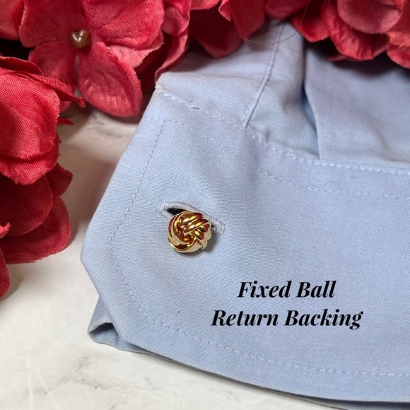 ‘Tying the Knot’ Gold Knotted Cufflinks Tuxedo Studs Formal 8 Pcs Set - Picture 14 of 17